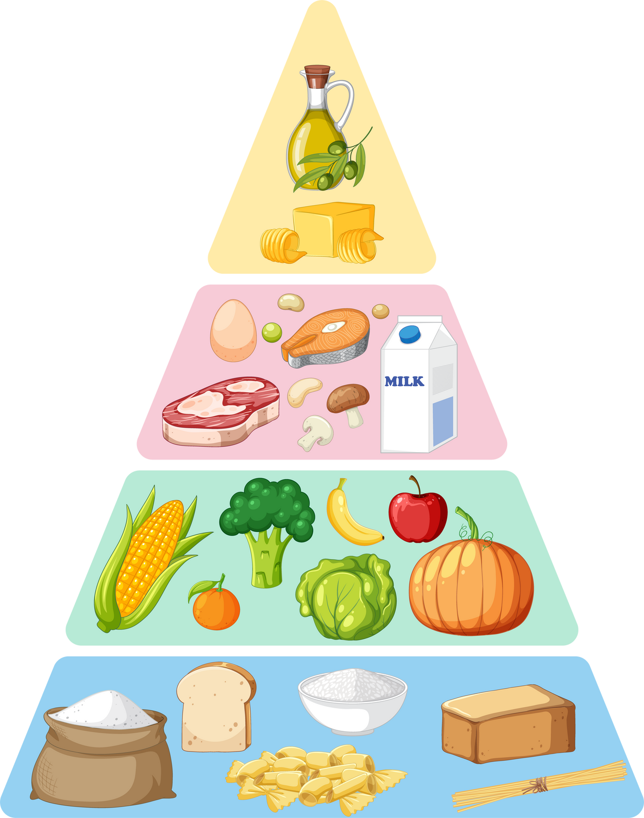 Food Nutrition Groups Pyramid